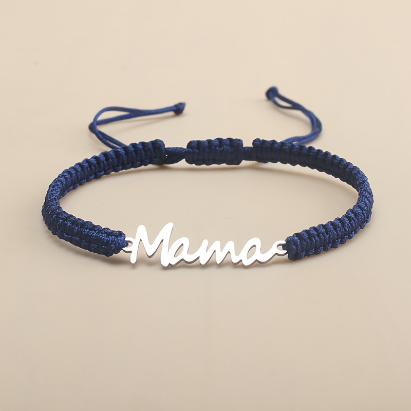 Fashion Stainless Steel "Mama" Bracelet, Adjustable Gift